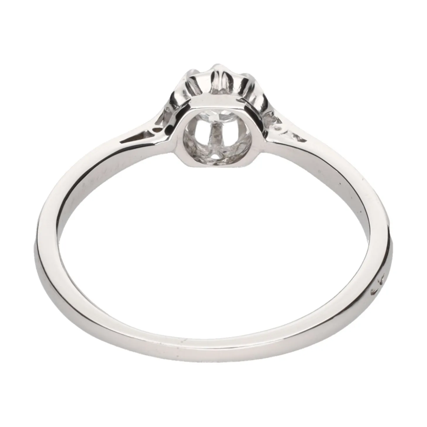 ANILLOS DE COMPROMISO Solitario en oro blanco y un brillante con un peso estimado de 0.20 Ct.
