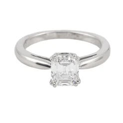ANILLOS DE COMPROMISO Solitario en oro blanco con brillante color f, pureza vs1 y peso 1,51 ct.