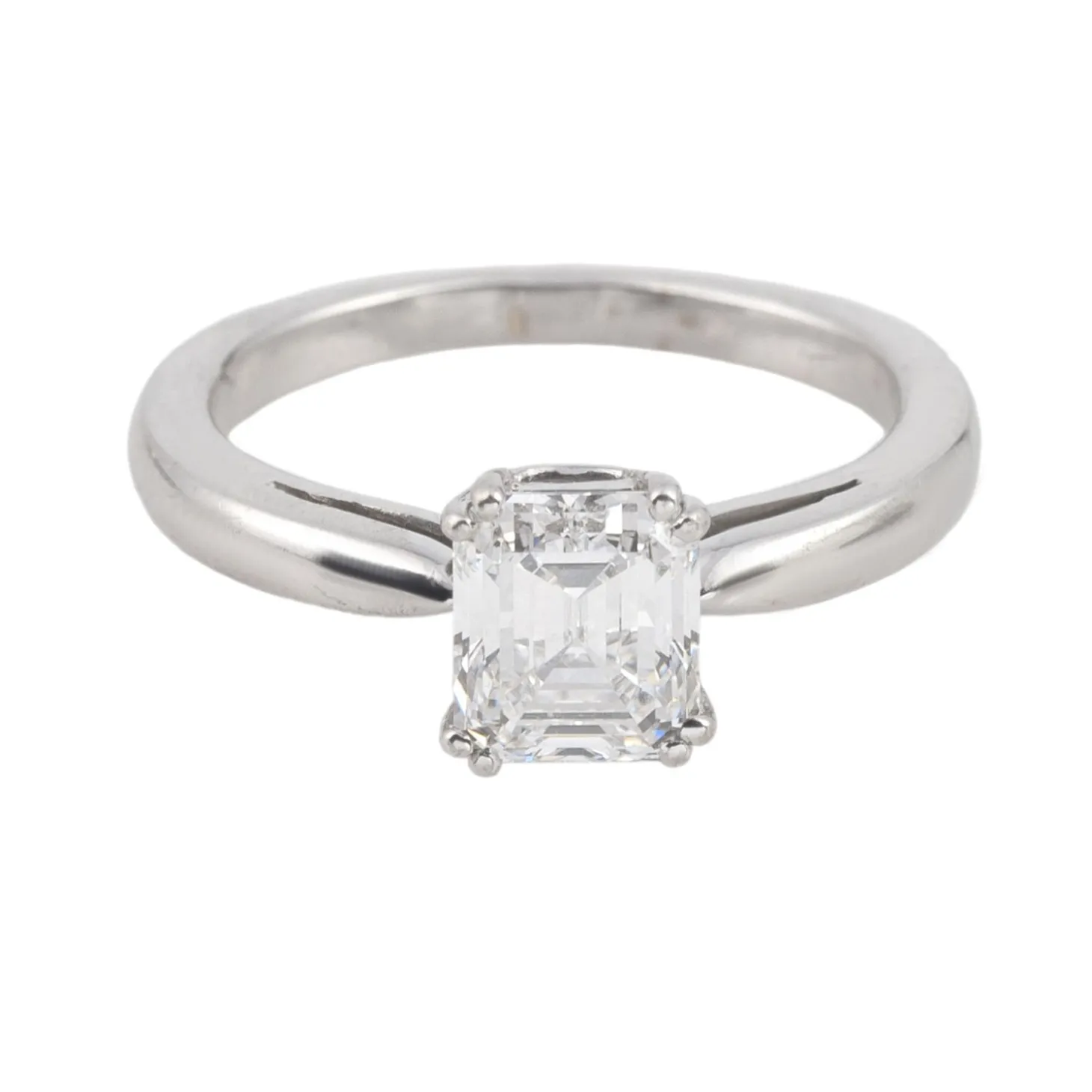ANILLOS DE COMPROMISO Solitario en oro blanco con brillante color f, pureza vs1 y peso 1,51 ct.