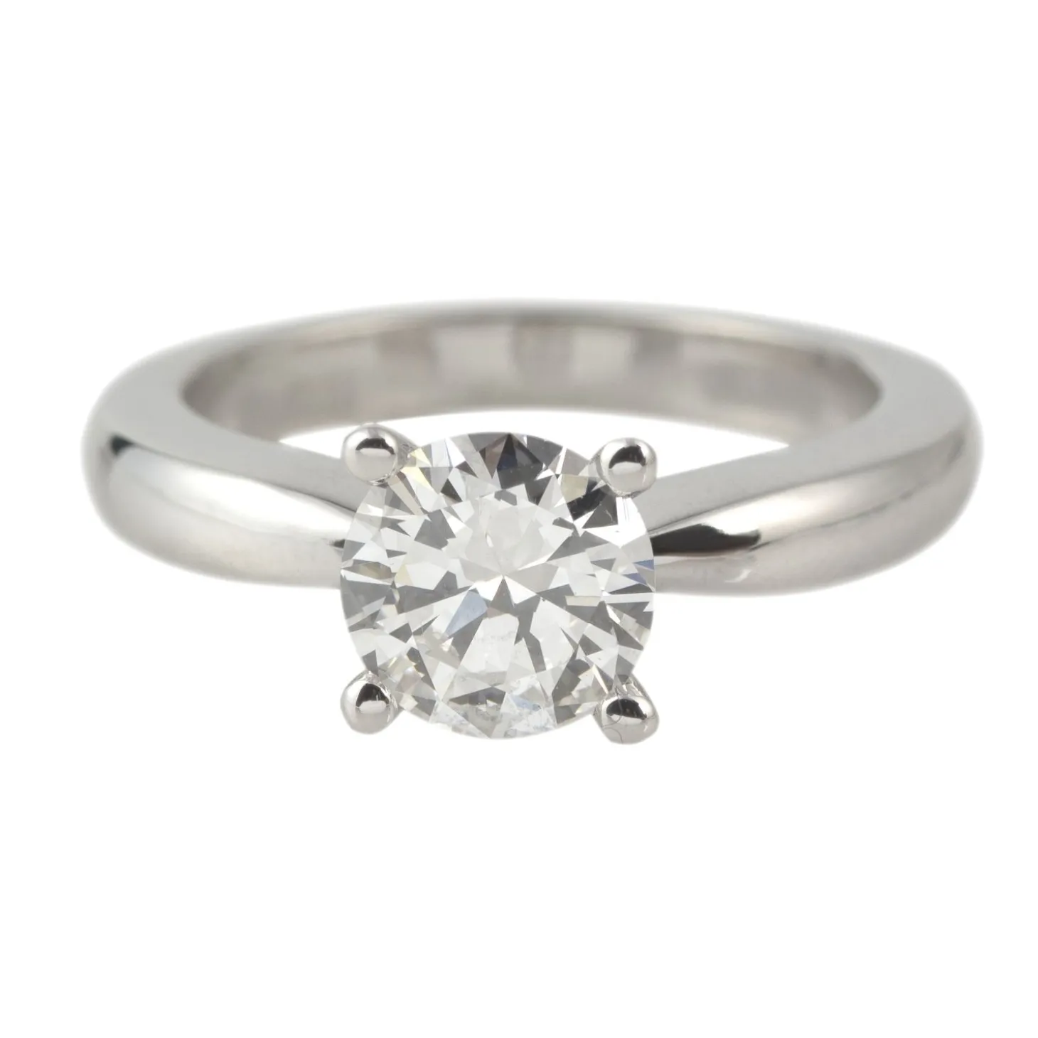 ANILLOS DE COMPROMISO Solitario oro blanco color f, pureza vs1 y peso 1,23 cts.