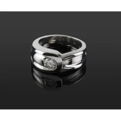 ANILLOS DE COMPROMISO Sortija solitario oro blanco.