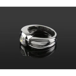 ANILLOS DE COMPROMISO Sortija solitario oro blanco.