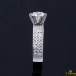 ANILLOS DE COMPROMISO Sortija oro blanco y diamantes color g, pureza si2 y peso 0,59 cts.