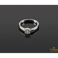 ANILLOS DE COMPROMISO Sortija solitario oro blanco color h, pureza vs1 y peso 0,55 cts.