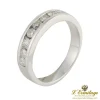 ANILLOS DE COMPROMISO Sortija media alianza oro blanco y diamantes. Talla nº: 12