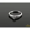 ANILLOS DE COMPROMISO Sortija solitario oro blanco y diamante color g, pureza vs1 y peso 0,40 cts.
