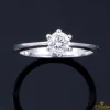ANILLOS DE COMPROMISO Sortija solitario oro blanco color f, pureza vs1 y peso 0,51 cts.