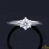 ANILLOS DE COMPROMISO Sortija solitario oro blanco color g, pureza si1 y peso 0,50 cts.