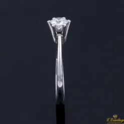 ANILLOS DE COMPROMISO Sortija solitario oro blanco color g, pureza si1 y peso 0,50 cts.