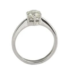 ANILLOS DE COMPROMISO Sortija solitario oro blanco color l, pureza vs1 y peso 0,65 cts.