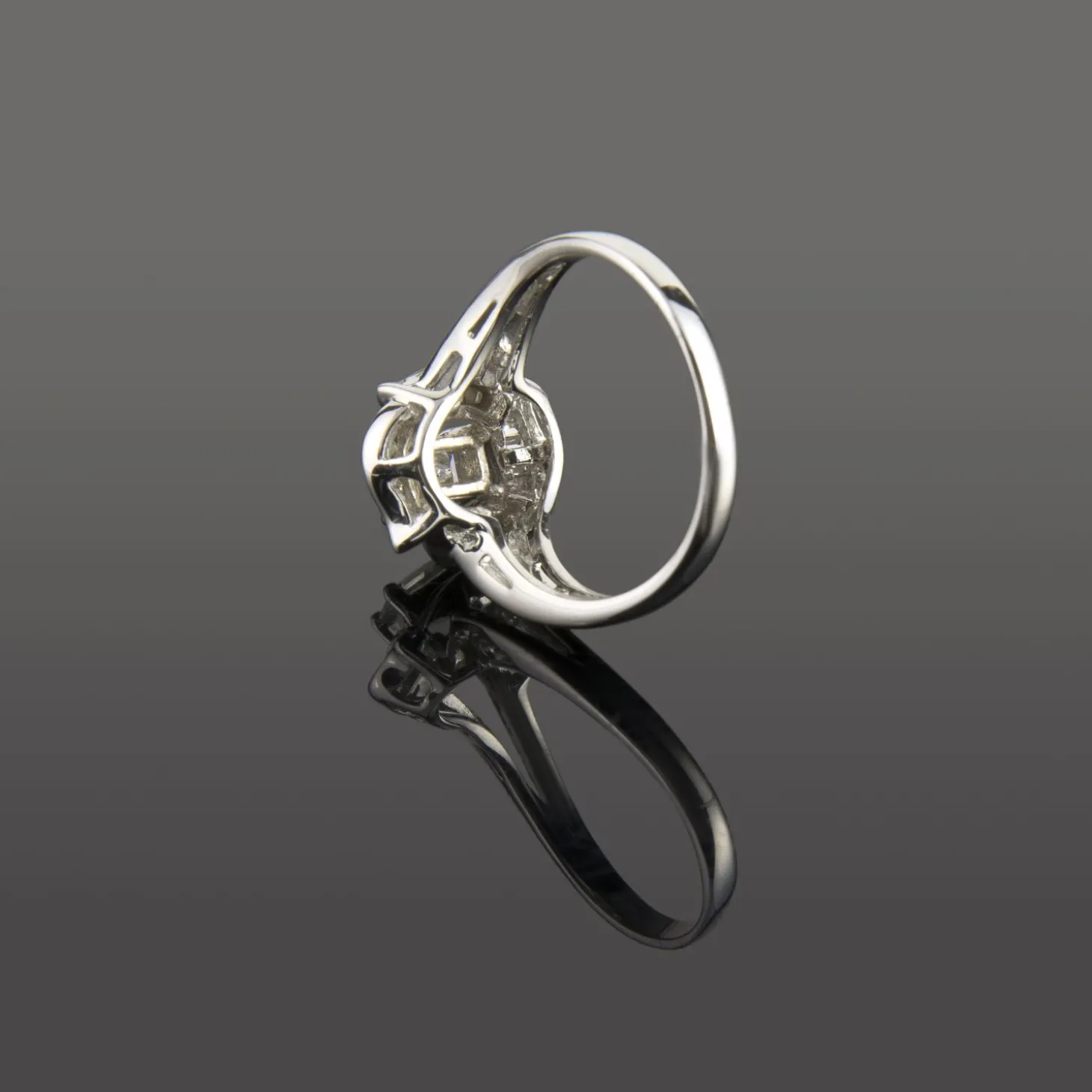 ANILLOS DE COMPROMISO Sortija oro blanco y diamantes.