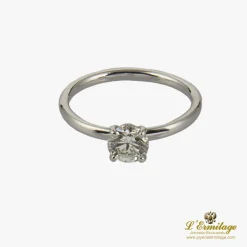 ANILLOS DE COMPROMISO Sortija solitario oro blanco.