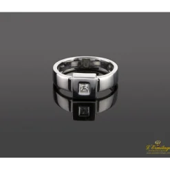 ANILLOS DE COMPROMISO Sortija solitario oro blanco.