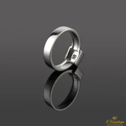 ANILLOS DE COMPROMISO Sortija solitario oro blanco.