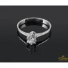ANILLOS DE COMPROMISO Sortija solitario oro blanco color g, pureza si2 y peso 0,20 cts.