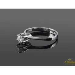 ANILLOS DE COMPROMISO Sortija solitario oro blanco color g, pureza si2 y peso 0,20 cts.