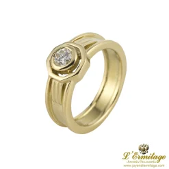 ANILLOS DE COMPROMISO Sortija solitario oro amarillo.