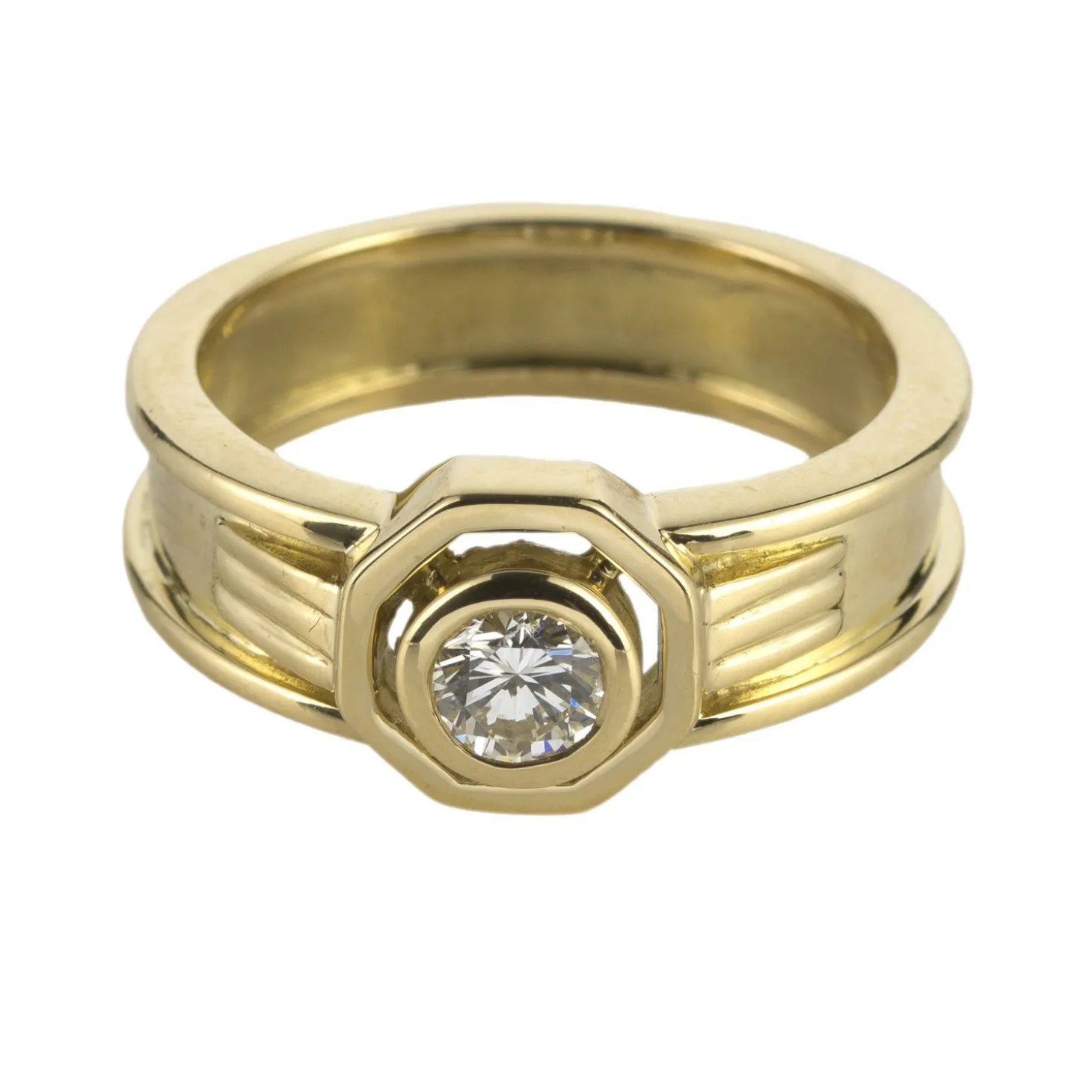 ANILLOS DE COMPROMISO Sortija solitario oro amarillo.