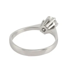 ANILLOS DE COMPROMISO Sortija solitario oro blanco color g, pureza si1 y peso 0,50 cts.
