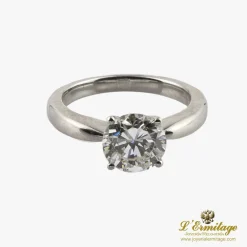 ANILLOS DE COMPROMISO Sortija solitario oro blanco color h. Pureza vs1 y peso 2,03 cts.