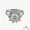ANILLOS DE COMPROMISO Sortija oro blanco y orla diamantes.