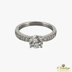 ANILLOS DE COMPROMISO Sortija solitario oro blanco color e, pureza vvs1 y peso 1,05 cts.