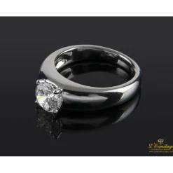 ANILLOS DE COMPROMISO Sortija solitario oro blanco color g, pureza vs1 y peso 1,00 cts.