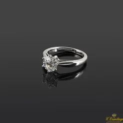 ANILLOS DE COMPROMISO Sortija solitario oro blanco color h, pureza vvs1 y peso 1,32 cts.