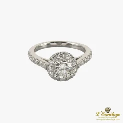 ANILLOS DE COMPROMISO Sortija solitario oro blanco y diamantes color g, pureza vs1 y peso 1,06 cts.