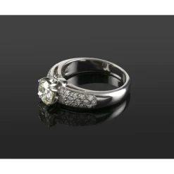 ANILLOS DE COMPROMISO Sortija oro blanco y diamantes color l, pureza vvs2 y peso 1,08 cts.