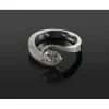ANILLOS DE COMPROMISO Sortija oro blanco y diamantes color j, pureza vs1 y peso 1,04 cts.