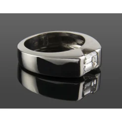 ANILLOS DE COMPROMISO Sortija solitario oro blanco color h, pureza vs1 y peso 1,11 cts.