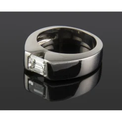 ANILLOS DE COMPROMISO Sortija solitario oro blanco color h, pureza vs1 y peso 1,11 cts.