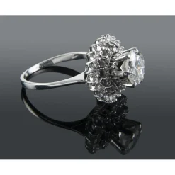 ANILLOS DE COMPROMISO Sortija oro blanco y diamantes color i, pureza p1 y peso 1,30 cts.