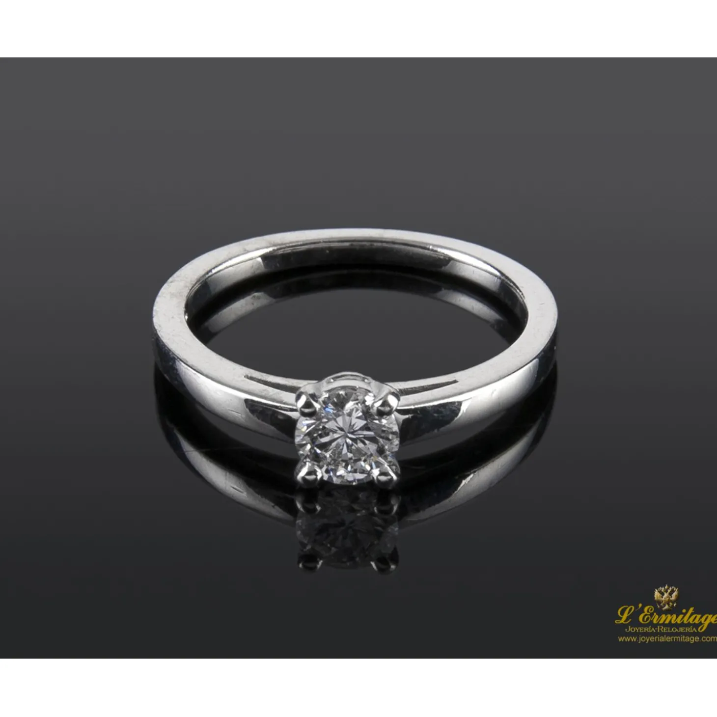 ANILLOS DE COMPROMISO Sortija solitario bulgari oro blanco