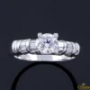 ANILLOS DE COMPROMISO Sortija solitario oro blanco color g, pureza si1 y peso 0,71 cts.