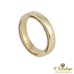 ANILLOS / SORTIJAS Alianza brad pitt oro amarillo y 10 diamantes, 3,30 mm. Talla nº: 10..