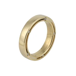ANILLOS / SORTIJAS Alianza brad pitt oro amarillo y 10 diamantes, 3,30 mm. Talla nº: 10..