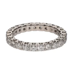 ANILLOS / SORTIJAS Alianza catalana en oro blanco con brillantes. Talla 11.