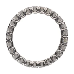 ANILLOS / SORTIJAS Alianza catalana en oro blanco con brillantes. Talla 11.