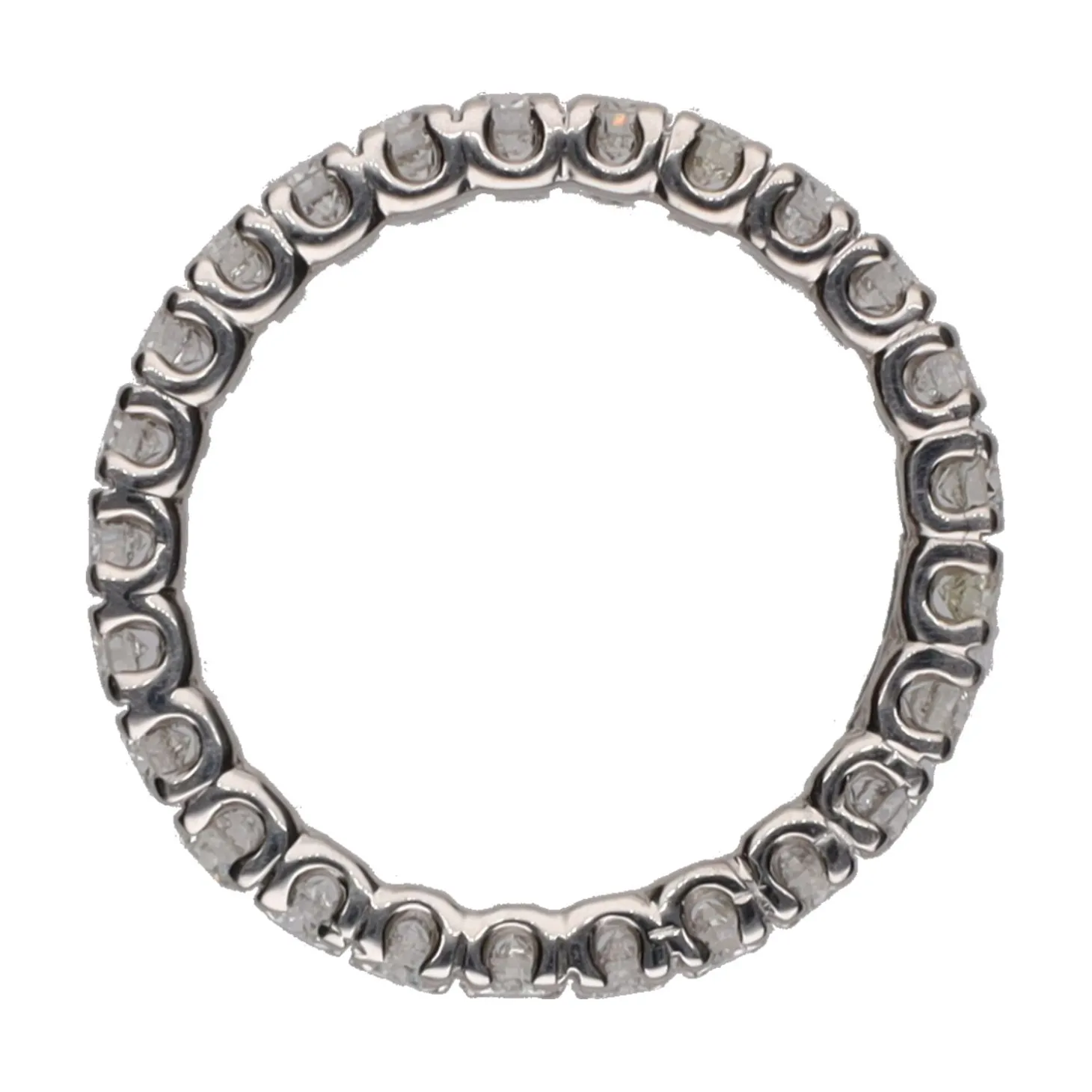 ANILLOS / SORTIJAS Alianza catalana en oro blanco con brillantes. Talla 11.