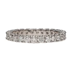 ANILLOS / SORTIJAS Alianza catalana en oro blanco con brillantes. Talla 13.