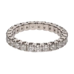 ANILLOS / SORTIJAS Alianza catalana en oro blanco con brillantes. Talla 13.