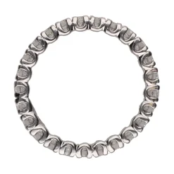 ANILLOS / SORTIJAS Alianza catalana en oro blanco con brillantes. Talla 13.