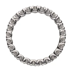 ANILLOS / SORTIJAS Alianza catalana en oro blanco con brillantes. Talla 14.