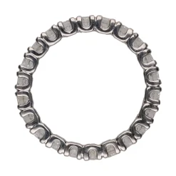 ANILLOS / SORTIJAS Alianza catalana en oro blanco con brillantes. Talla 14.