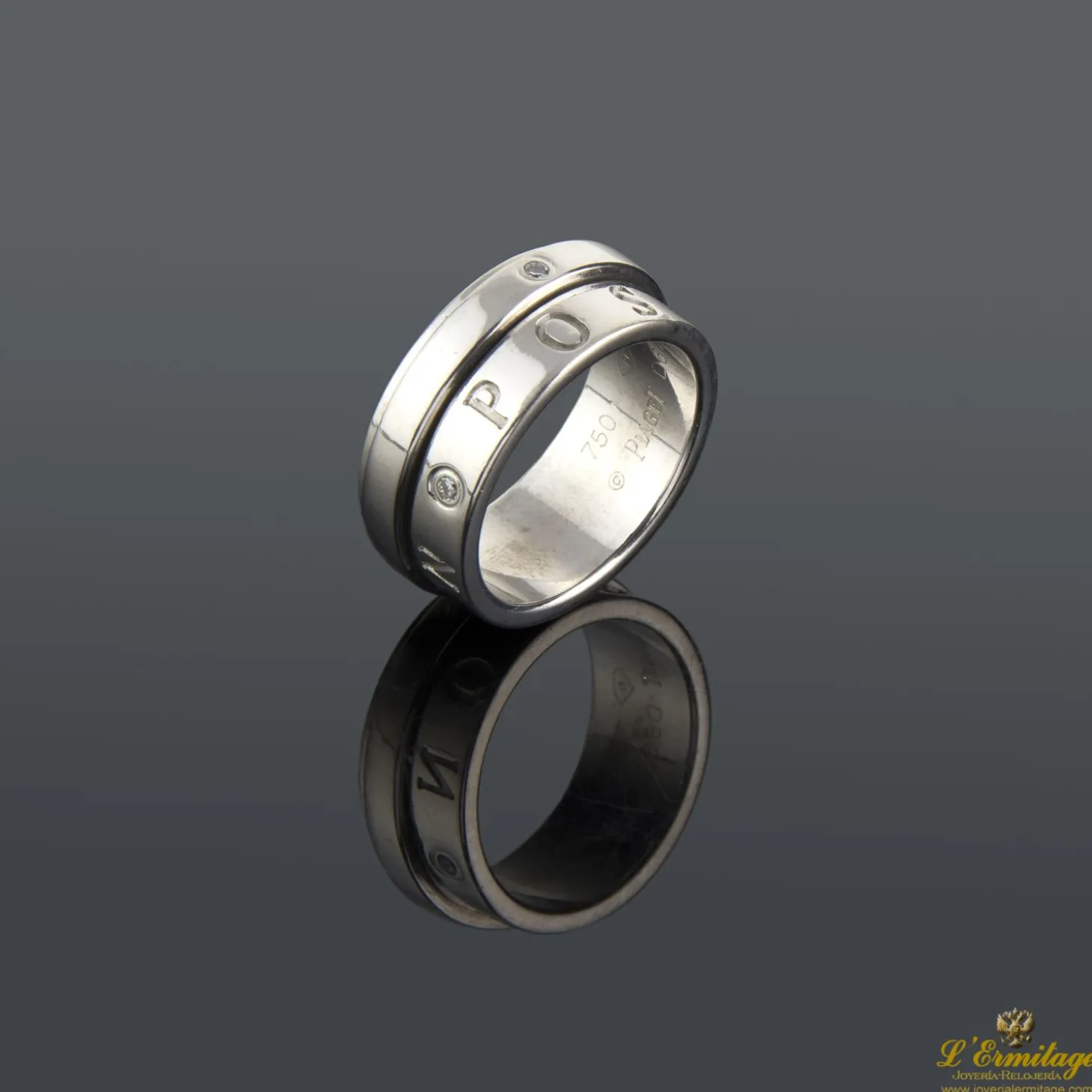 ANILLOS / SORTIJAS Alianza piaget possession oro blanco y diamantes.