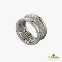 ANILLOS / SORTIJAS Anillo b.Zero1 en oro blanco de 18 qt con pavé de diamantes en la espiral. Talla nº: 19