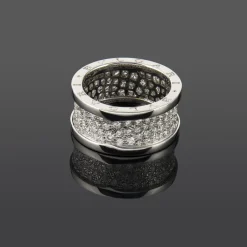 ANILLOS / SORTIJAS Anillo b.Zero1 en oro blanco de 18 qt con pavé de diamantes en la espiral. Talla nº: 19