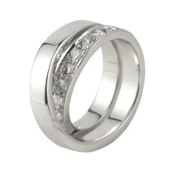 ANILLOS / SORTIJAS Anillo nouvelle vague oro blanco y diamantes. Talla 52.